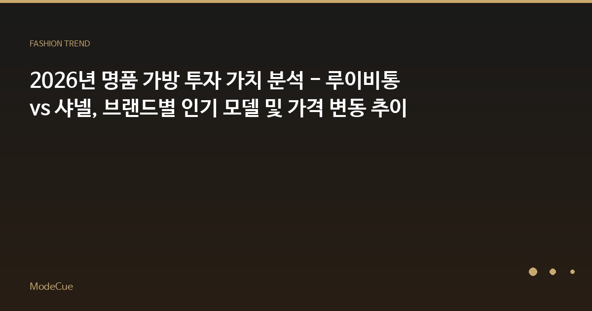 ModeCue - 패션 트렌드 & 스타일 가이드