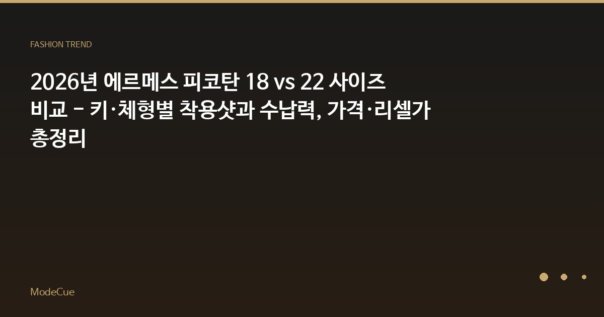 ModeCue - 패션 트렌드 & 스타일 가이드